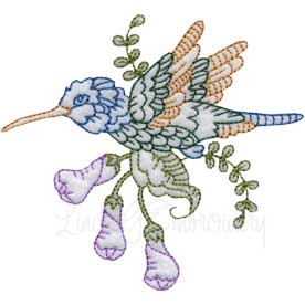 Hummingbird 8 Multicolor (3 sizes) Machine Embroidery Design