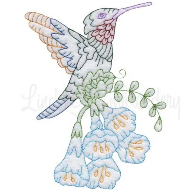 Picture of Hummingbird 7 Multicolor (3 sizes) Machine Embroidery Design