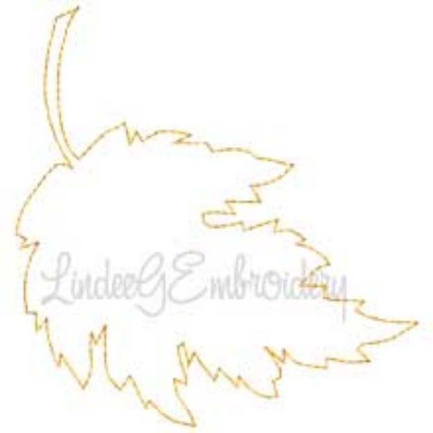 Picture of Leaf 2 Outline Machine Embroidery Design