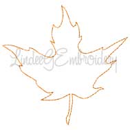 Maple Leaf Flat  Outline Machine Embroidery Design