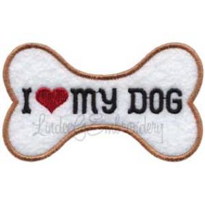 Picture of Dog Bone Machine Embroidery Design