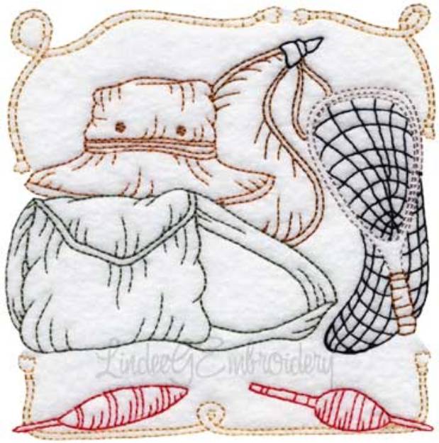 Picture of Fishing Gear 16 - Multicolor (3 sizes) Machine Embroidery Design