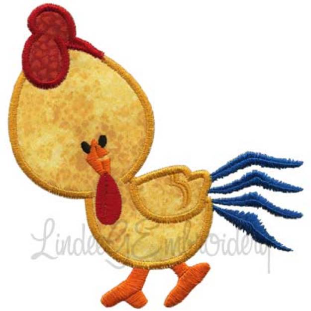 Picture of Applique Rooster Machine Embroidery Design