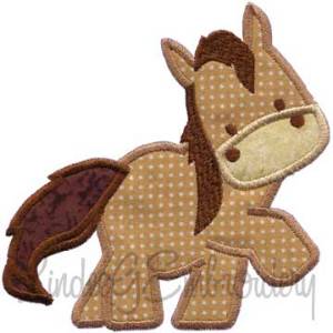 Picture of Applique Pony Machine Embroidery Design