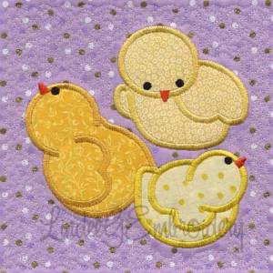 Picture of Applique Chicks - Quilted Machine Embroidery Design