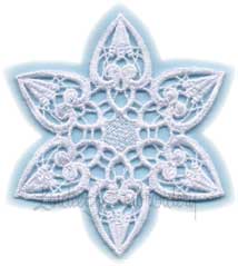 6 Point FSL Snowflake 2 Machine Embroidery Design