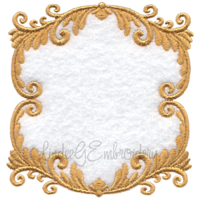Scrolly Heirloom Frame 5 (3 sizes) Machine Embroidery Design
