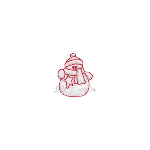 Picture of Snowman  Machine Embroidery Design