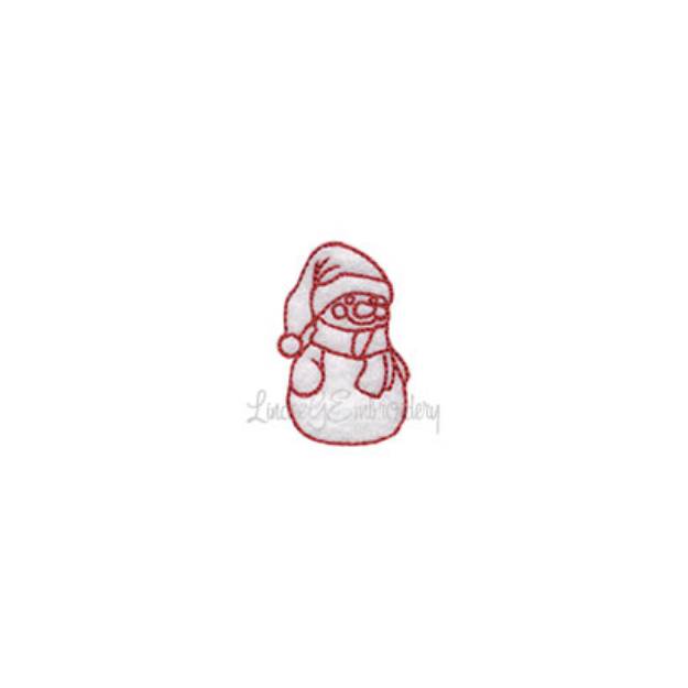 Picture of Snowman 3 Machine Embroidery Design