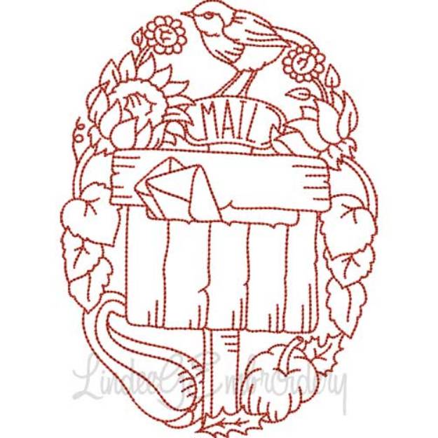 Picture of Valentine Mailbox (4 sizes) Machine Embroidery Design