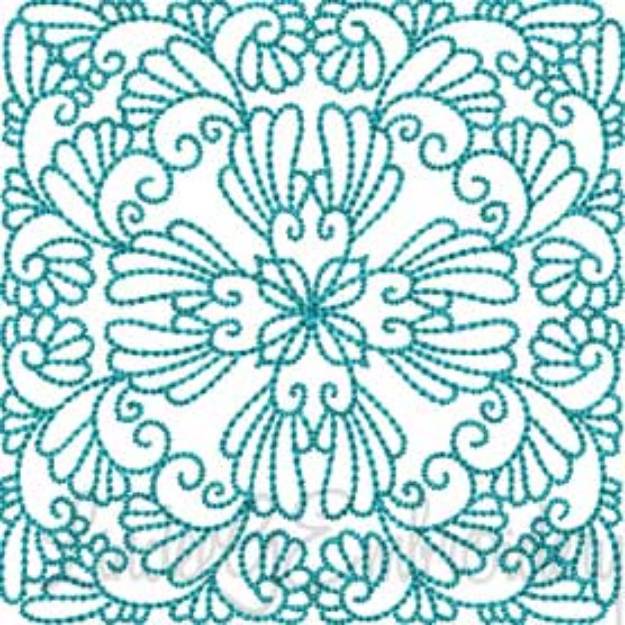 Picture of Feathered Quilt Block 1 Machine Embroidery Design