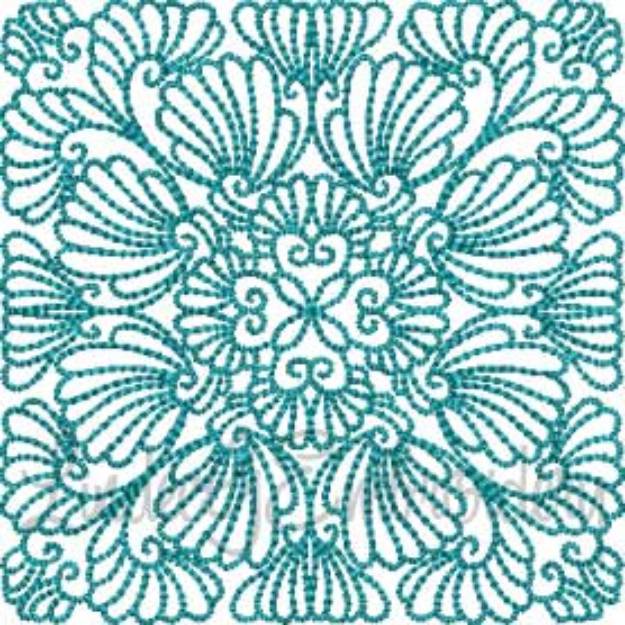 Picture of Feathered Quilt Block 6 Machine Embroidery Design