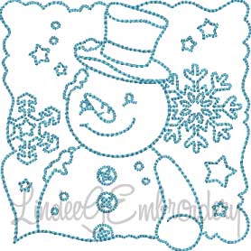 Snowman Block 8 (4 sizes) Machine Embroidery Design