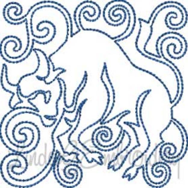 Picture of Taurus (4 sizes) Machine Embroidery Design