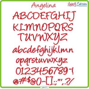 Picture of Angelina Embroidery Font