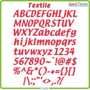 Picture of Textile Regular Embroidery Font