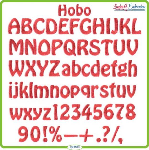 Picture of Hobo Embroidery Font