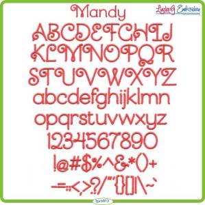 Picture of Mandy Embroidery Font