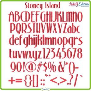 Picture of Stoney Island Embroidery Font