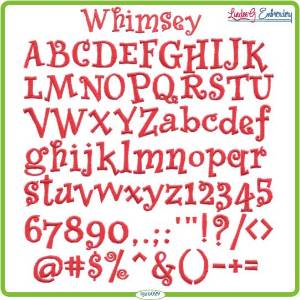 Picture of Whimsey Embroidery Font