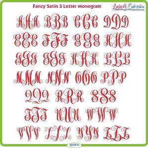 Picture of Fancy Monogram Satin Embroidery Font