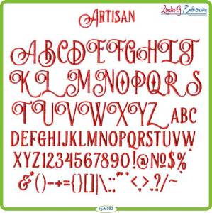 Picture of Artisan Embroidery Font