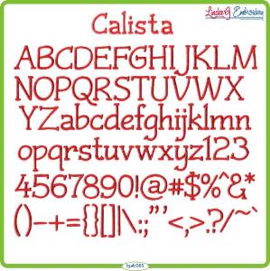 Picture of Calista Embroidery Font