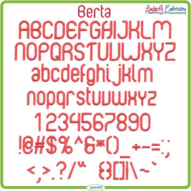 Picture of Berta Embroidery Font Pack