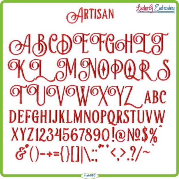 Artisan Embroidery Font Pack | Home format embroidery font set by ...