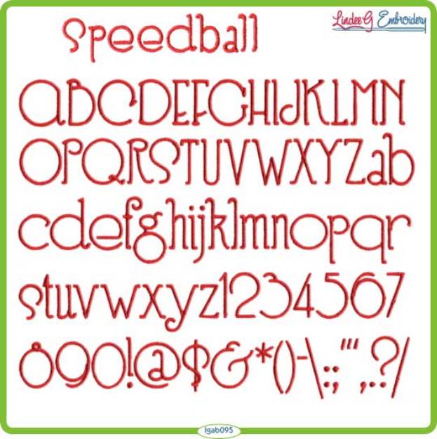 Picture of Speedball No3 Regular Embroidery Font Pack