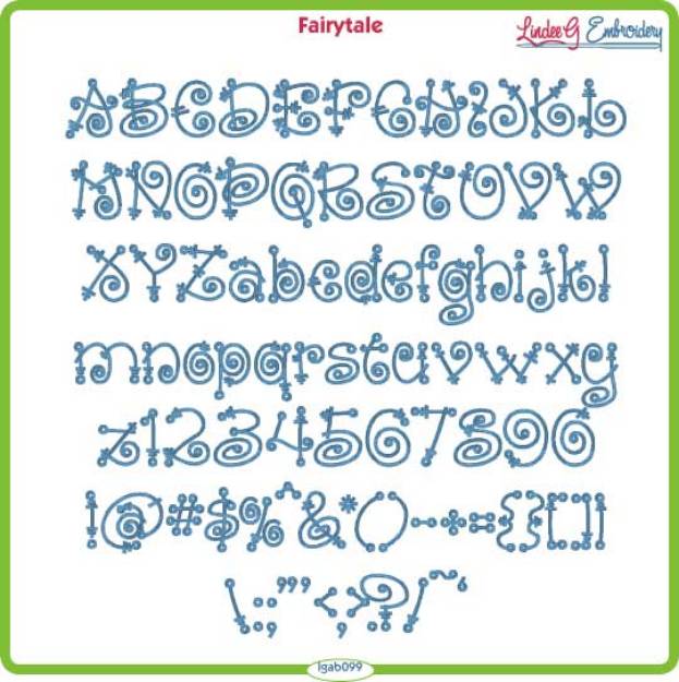 Picture of Fairytale Embroidery Font Pack