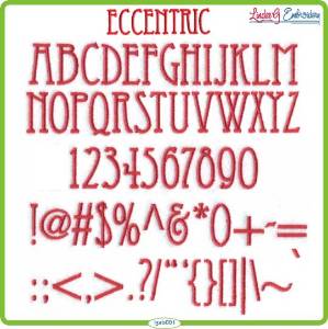 Picture of Eccentric Std. Embroidery Font