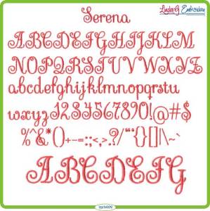 Picture of Serena Embroidery Font