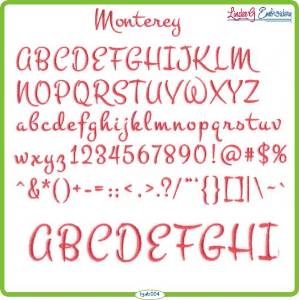 Picture of Monterey Embroidery Font