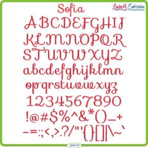 Picture of Sofia Embroidery Font