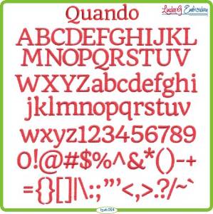 Picture of Quando Embroidery Font