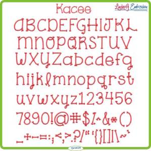 Picture of Kacee Embroidery Font