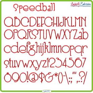 Picture of Speedball No3 Regular Embroidery Font