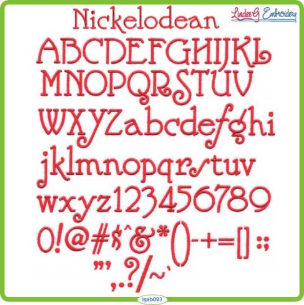 Picture of Nickelodean Embroidery Font Pack