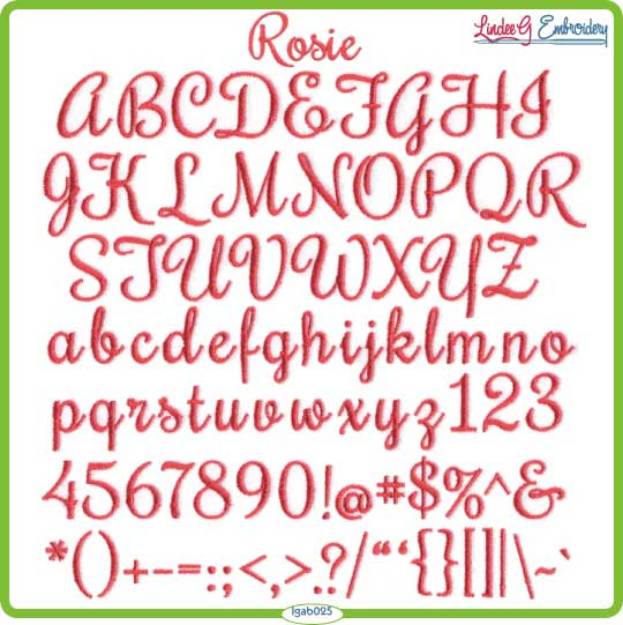 Picture of Rosie Embroidery Font Pack