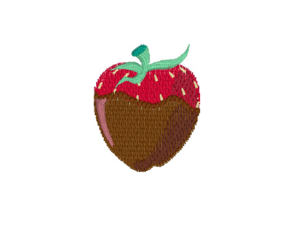 Picture of Chocolate Strawberry Machine Embroidery Design