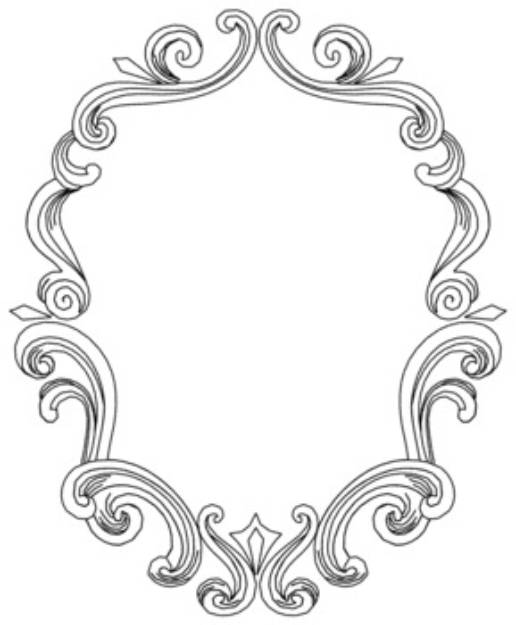 Picture of Baroque Border Machine Embroidery Design