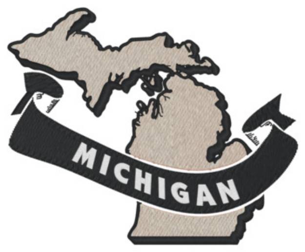 Picture of Michigan Ribbon Machine Embroidery Design