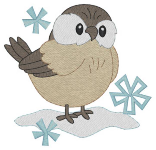 Picture of Winter Chickadee Machine Embroidery Design