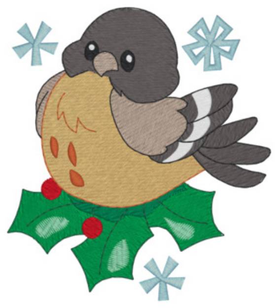 Picture of Winter Finch Machine Embroidery Design