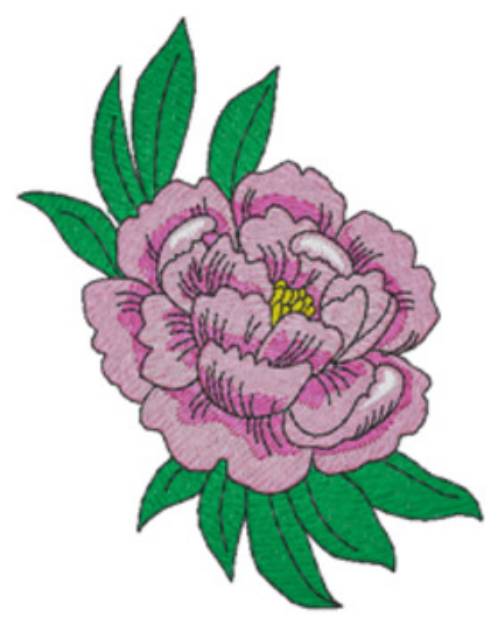 Picture of Peony Machine Embroidery Design