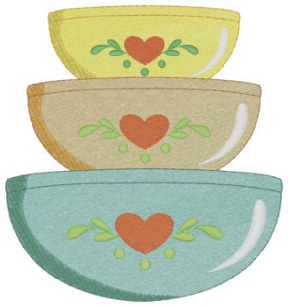 Picture of Mixing Bowls Machine Embroidery Design