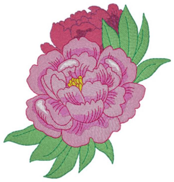 Picture of Peonies Machine Embroidery Design