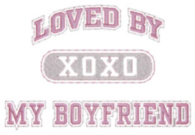 Picture of Xoxo Boyfriend Machine Embroidery Design