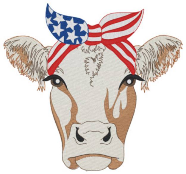 Picture of American Hereford Cow Machine Embroidery Design